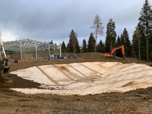 attenuation pond liner project