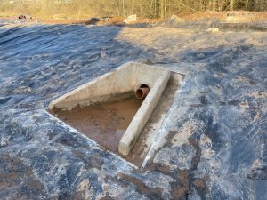 Attenuation Pond Liner Installation Completed 3