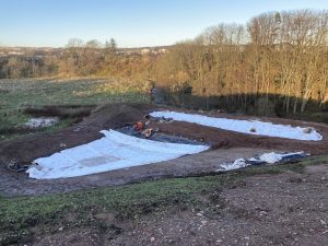 Attenuation Ponds Lined project
