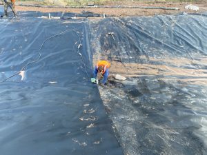 Attenuation Ponds Lined project 6