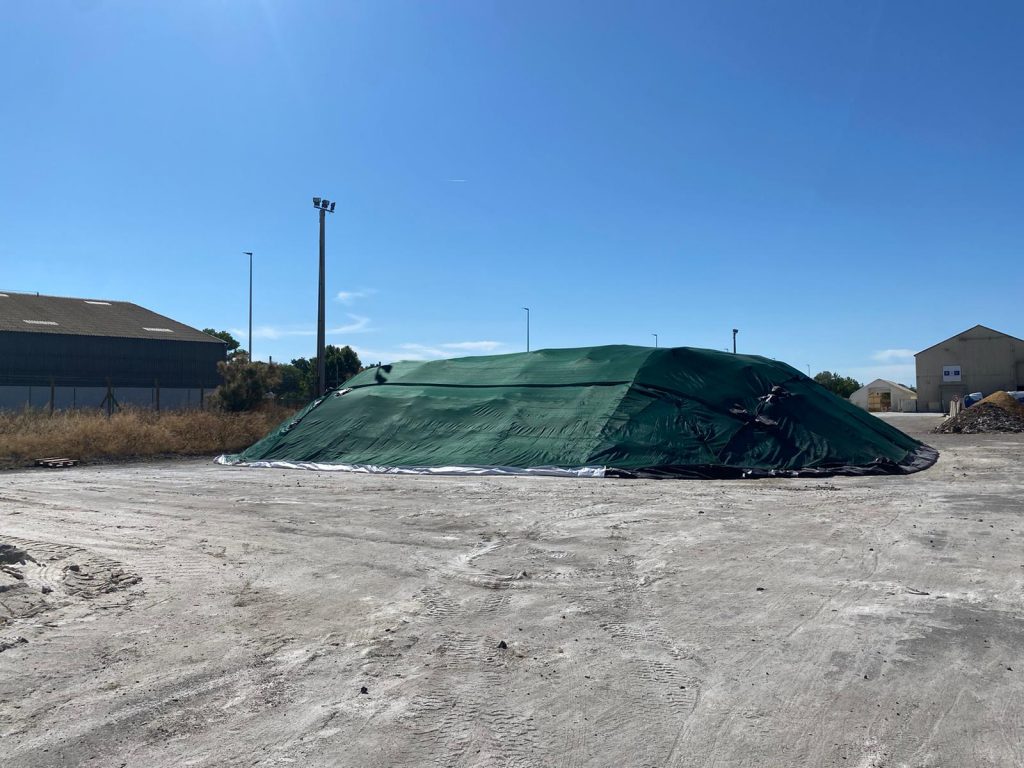 Salt pile cover - France 2