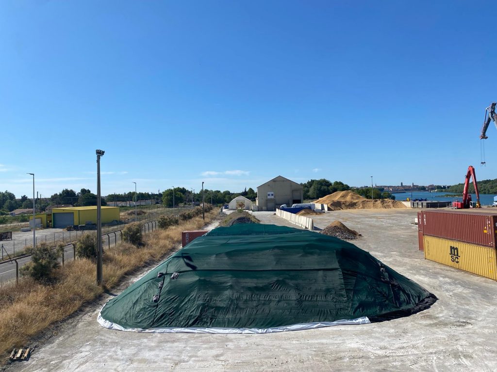 Salt pile cover - France