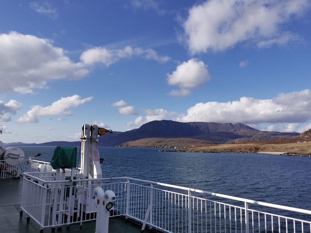 Hydroseeding in Scotland from the ferry